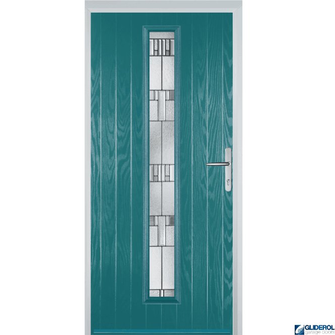 Gliderol Milburn front entrance door TURQUIOSE BLUE (RAL5018)