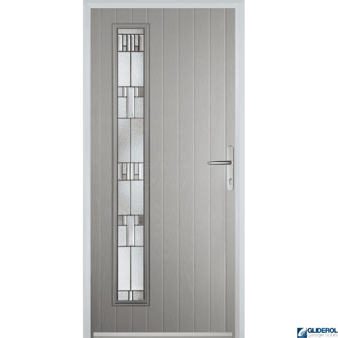 Gliderol Milburn L1 front entrance door AGATE GREY (RAL7038)