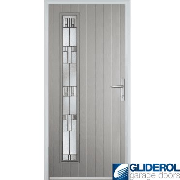 Milburn L1 front entrance door AGATE GREY (RAL7038)