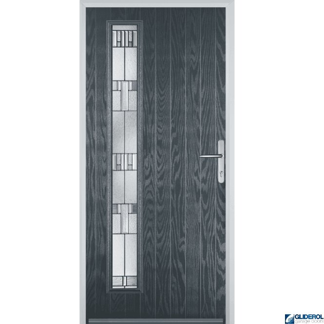 Gliderol Milburn L1 front entrance door ANTHRACITE (RAL7016)