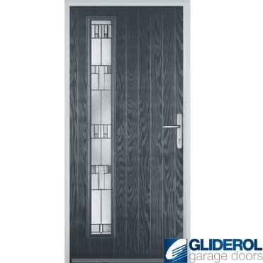 Milburn L1 front entrance door ANTHRACITE (RAL7016)