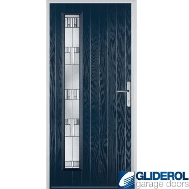 Milburn L1 front entrance door BLUE (RAL5011)