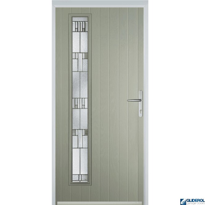 Gliderol Milburn L1 front entrance door PEBBLE GREY (RAL7032)