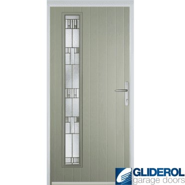 Milburn L1 front entrance door PEBBLE GREY (RAL7032)
