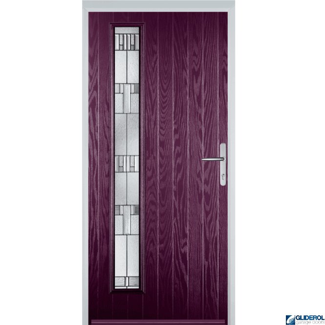 Gliderol Milburn L1 front entrance door PURPLE VIOLET (RAL4007)