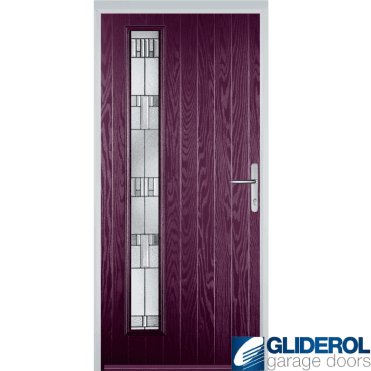 Milburn L1 front entrance door PURPLE VIOLET (RAL4007)