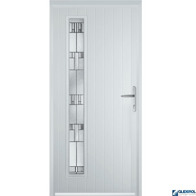 Gliderol Milburn L1 front entrance door WHITE