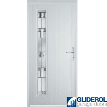 Milburn L1 front entrance door WHITE