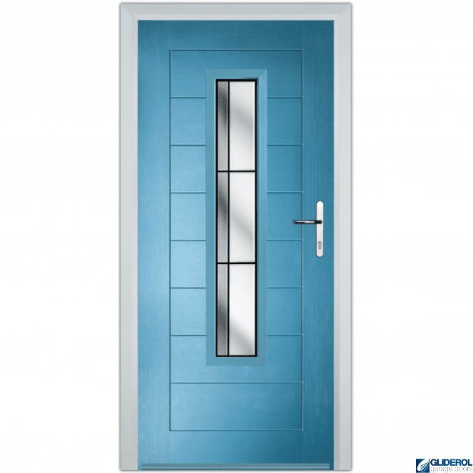 Gliderol Mitchell front entrance door PASTLE BLUE (RAL5024)