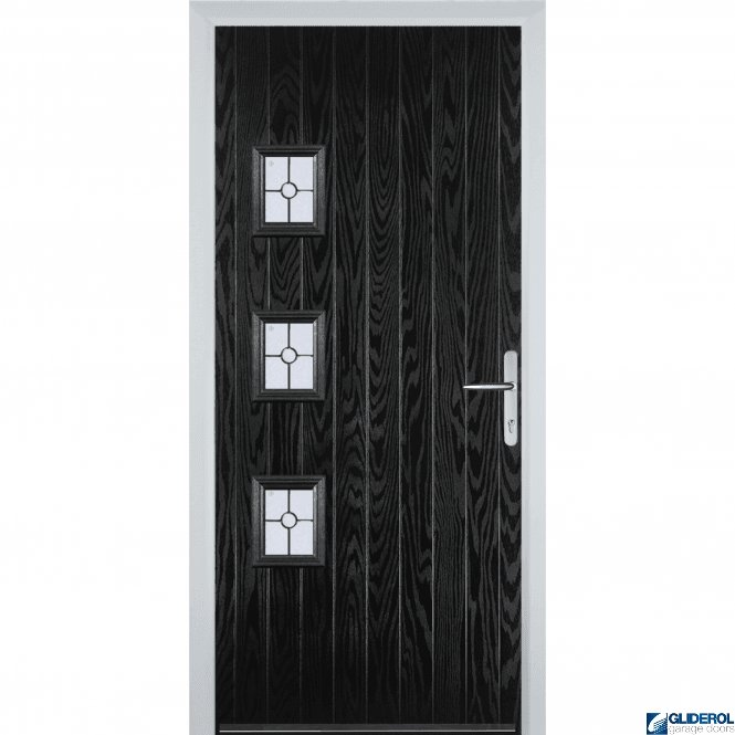 Gliderol Moncur 3H front entrance door BLACK (RAL9005)