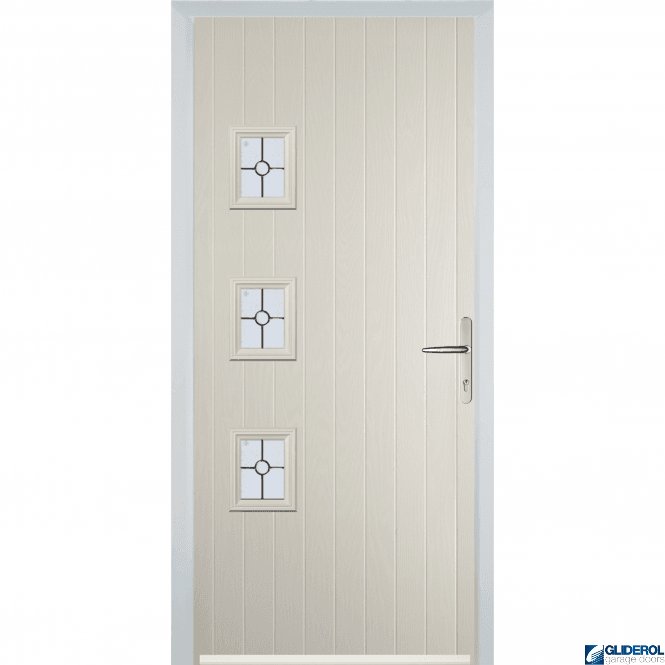Gliderol Moncur 3H front entrance door CREAM