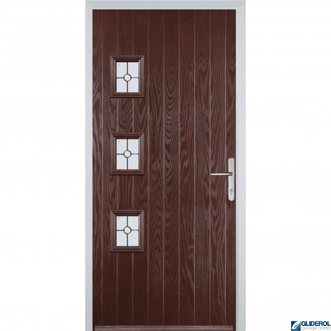Gliderol Moncur 3H front entrance door DARKWOOD