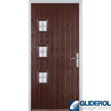 Moncur 3H front entrance door DARKWOOD