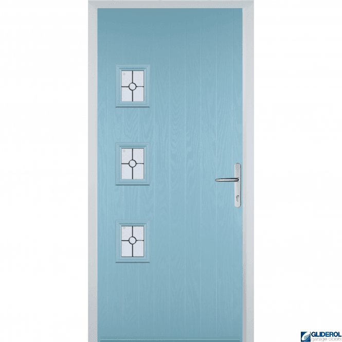 Gliderol Moncur 3H front entrance door DUCK EGG BLUE