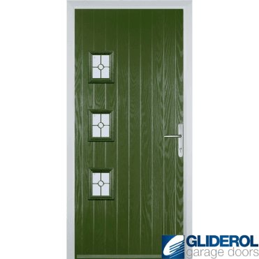 Moncur 3H front entrance door FERN GREEN (RAL6025)