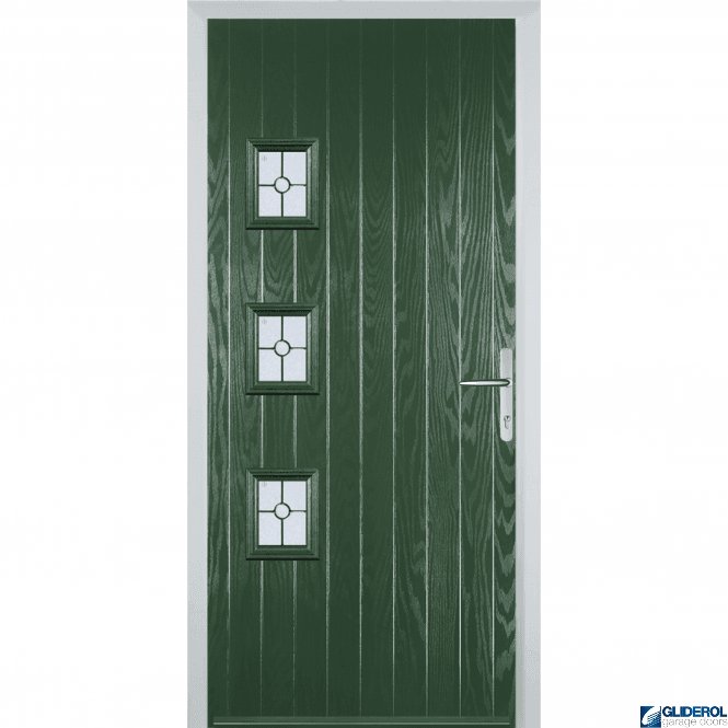 Gliderol Moncur 3H front entrance door GREEN (RAL6009)