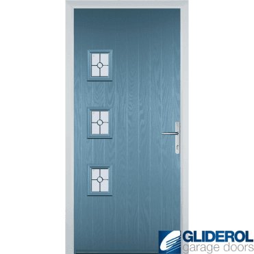 Moncur 3H front entrance door PASTLE BLUE (RAL5024)