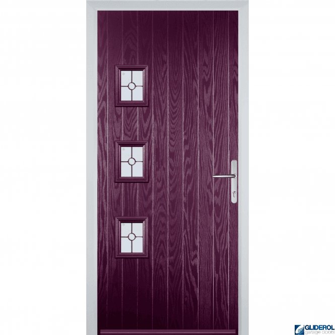 Gliderol Moncur 3H front entrance door PURPLE VIOLET (RAR4007)