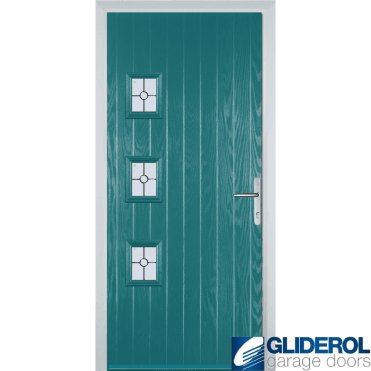 Moncur 3H front entrance door TURQUIOSE BLUE (RAL5018)