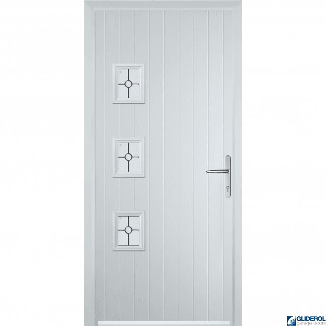 Gliderol Moncur 3H front entrance door WHITE
