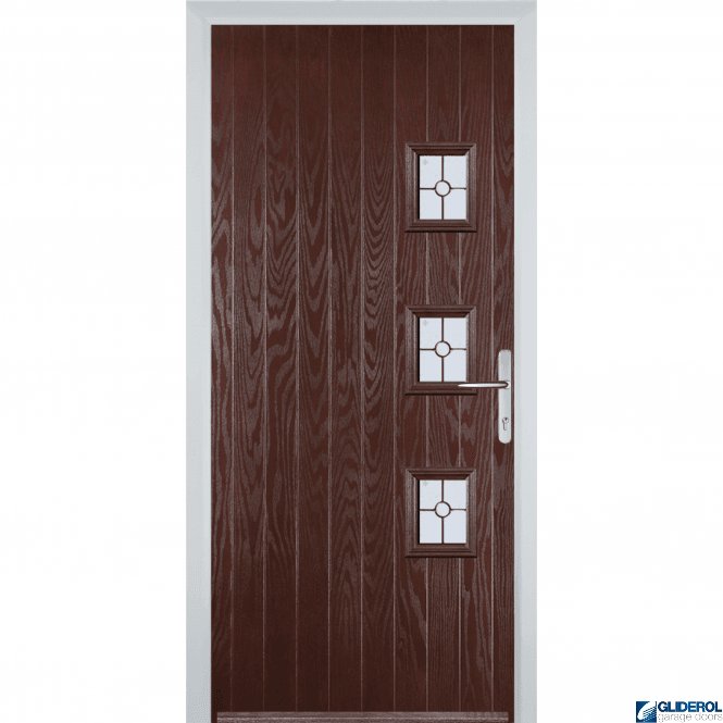 Gliderol Moncur 3Y front entrance door DARKWOOD