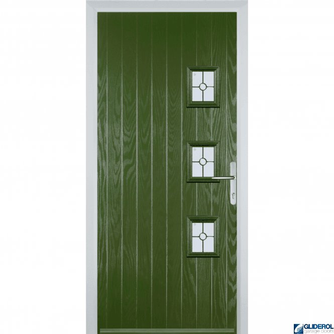 Gliderol Moncur 3Y front entrance door FERN GREEN (RAL6025)
