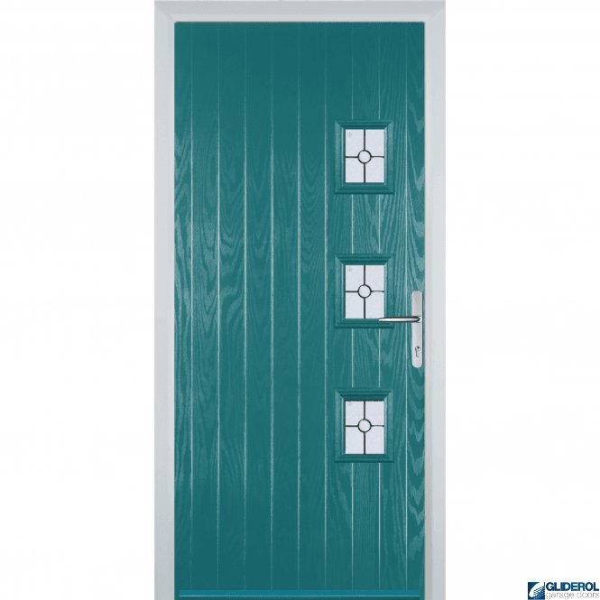 Gliderol Moncur 3Y front entrance door TURQUIOSE BLUE (RAL5018)