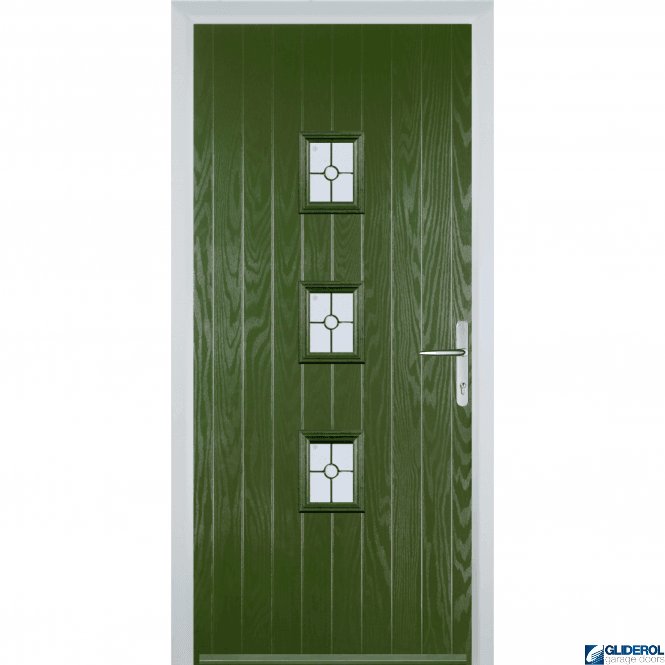 Gliderol Moncur front entrance door FERN GREEN (RAL6025)