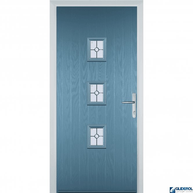 Gliderol Moncur front entrance door PASTLE BLUE (RAL5024)
