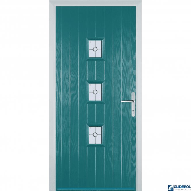 Gliderol Moncur front entrance door TURQUIOSE BLUE (RAL5018)