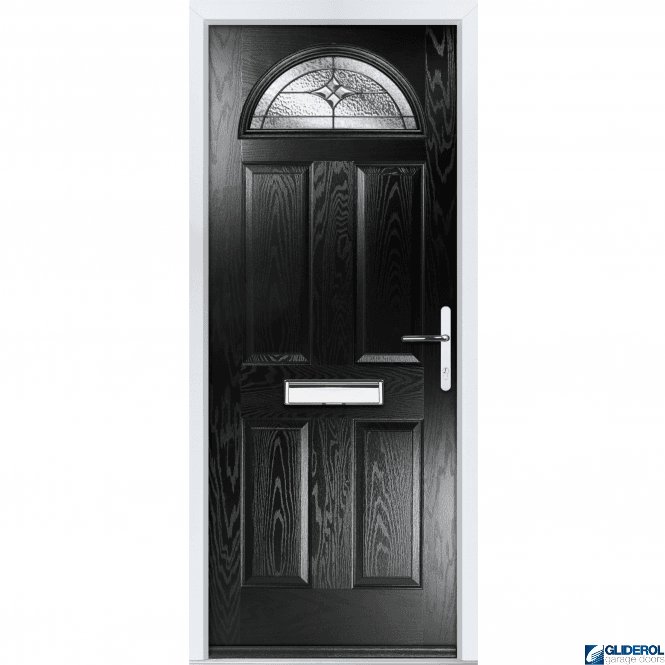 Gliderol Montgomery 1 front entrance door BLACK