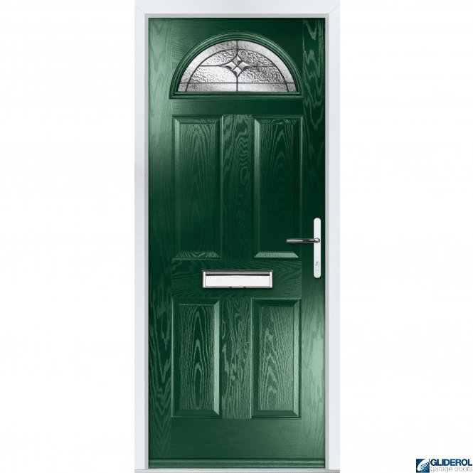 Gliderol Montgomery 1 front entrance door GREEN (RAL6009)