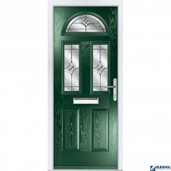 Gliderol Montgomery 3 front entrance door GREEN (RAL6009)