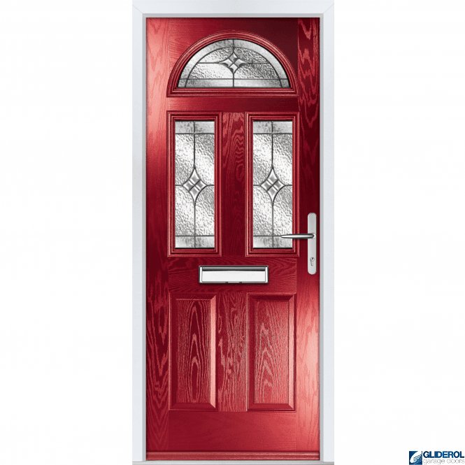 Gliderol Montgomery 3 front entrance door RED