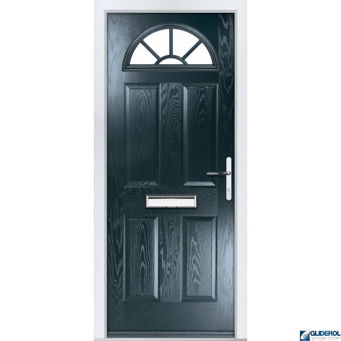 Gliderol Montgomery sunburst front entrance door ANTHRACITE