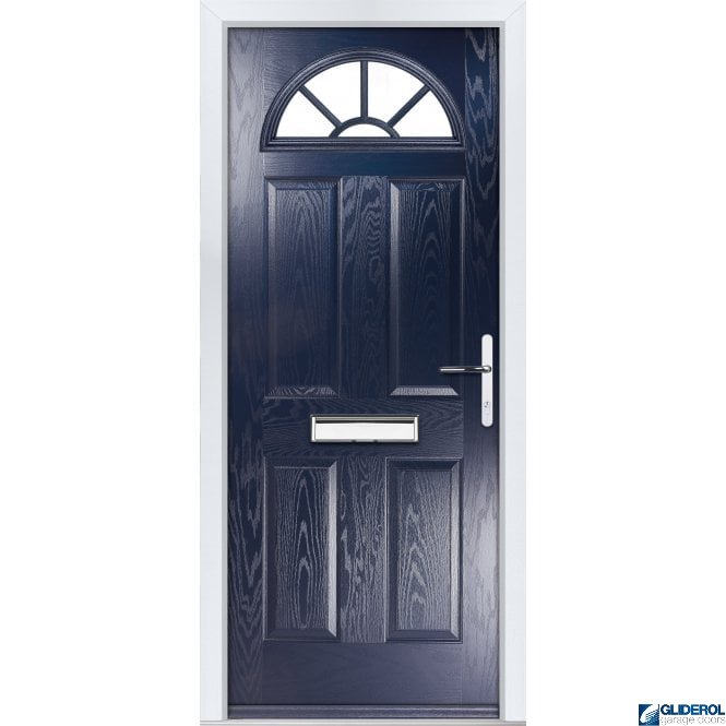 Gliderol Montgomery sunburst front entrance door BLUE