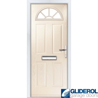 Montgomery sunburst front entrance door CREAM