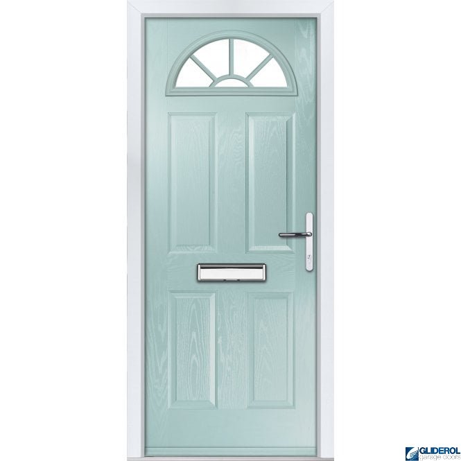 Gliderol Montgomery sunburst front entrance door DUCK EGG BLUE