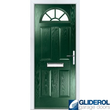 Montgomery sunburst front entrance door GREEN (RAL6009)