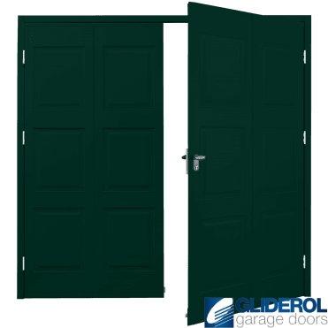 MOSS GREEN (RAL6005) Budget Dorridge Side Hinged Garage Door