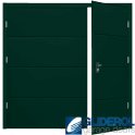MOSS GREEN (RAL6005) Budget Horizontal Wide Rib Side Hinged Garage Door