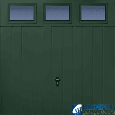 MOSS-GREEN (RAL6005) Chester Vertical Medium Rib with Windows
