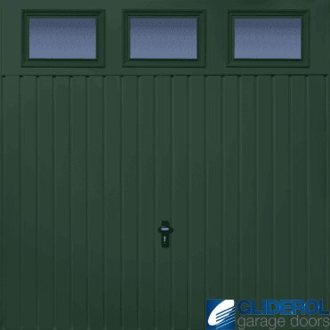 MOSS-GREEN (RAL6005) Chester Vertical Standard Rib with Windows