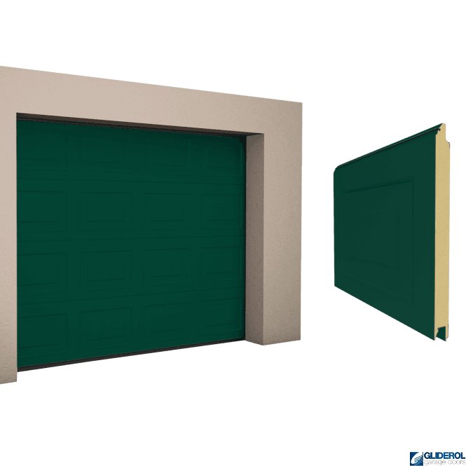 Gliderol MOSS GREEN (RAL6005) Georgian woodgrain Sectional Garage Door