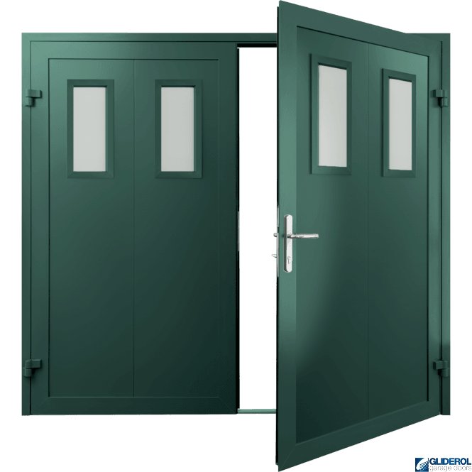 Gliderol MOSS-GREEN (RAL6005) Insulated Bradford Side Hinged Garage Door