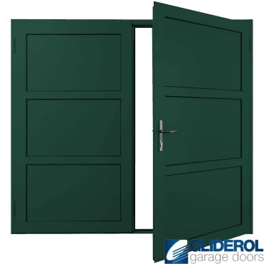 MOSS-GREEN (RAL6005) Insulated Coleshill Side Hinged Garage Door