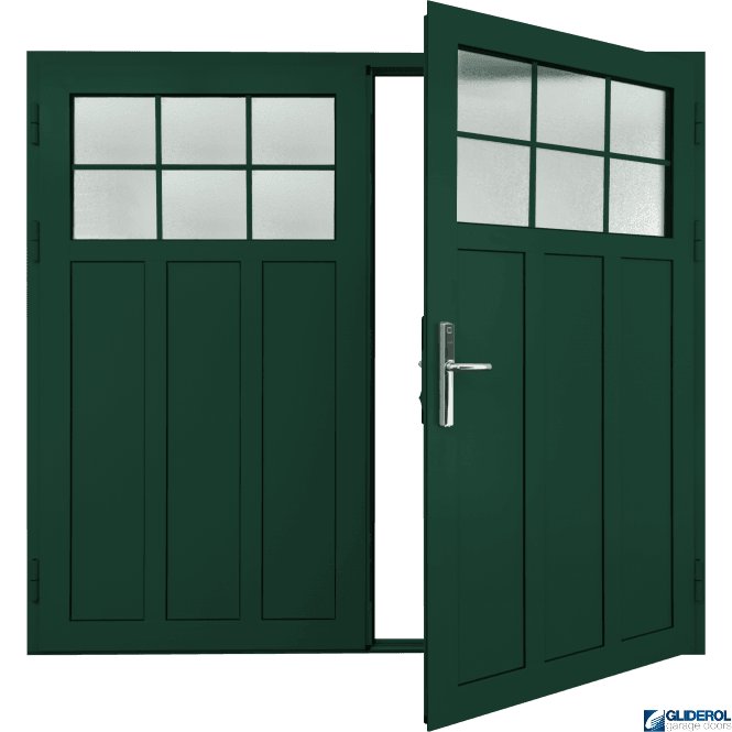 Gliderol MOSS-GREEN (RAL6005) Insulated Kingsbury Side Hinged Garage Door
