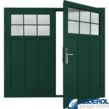 MOSS-GREEN (RAL6005) Insulated Kingsbury Side Hinged Garage Door