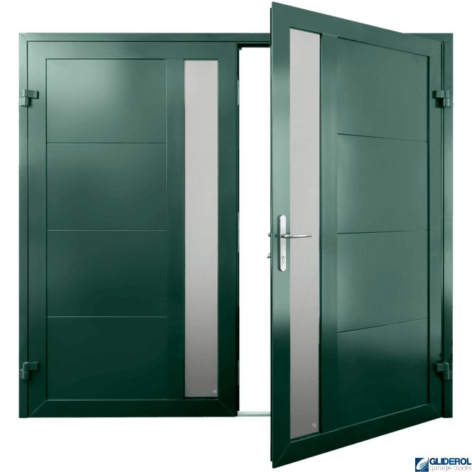 Gliderol MOSS-GREEN (RAL6005) Insulated Whitacre Side Hinged Garage Door