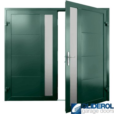 MOSS-GREEN (RAL6005) Insulated Whitacre Side Hinged Garage Door